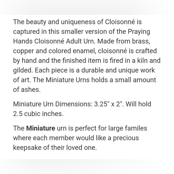 Vintage  Cloisonne  Asian Miniature  Praying Hands Design Jar Urn with lid - Picture 5 of 12